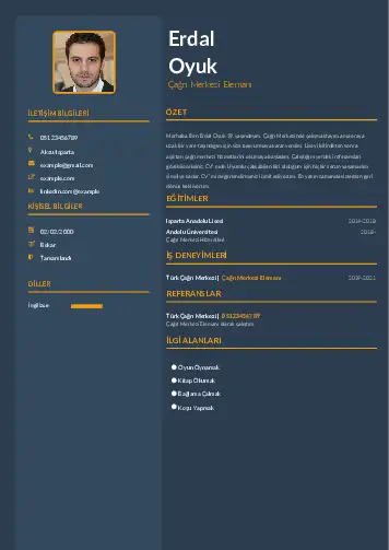 Çağrı Merkezi cv indir